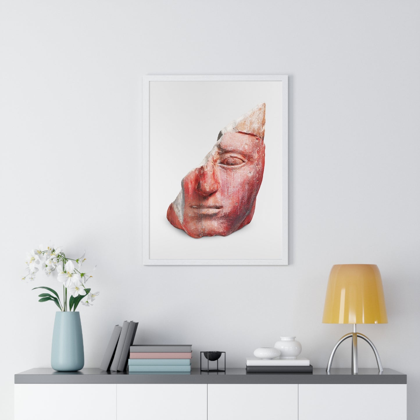 Head from a Statue of King Amenhotep I (1525–1504 BC) Framed Art Print