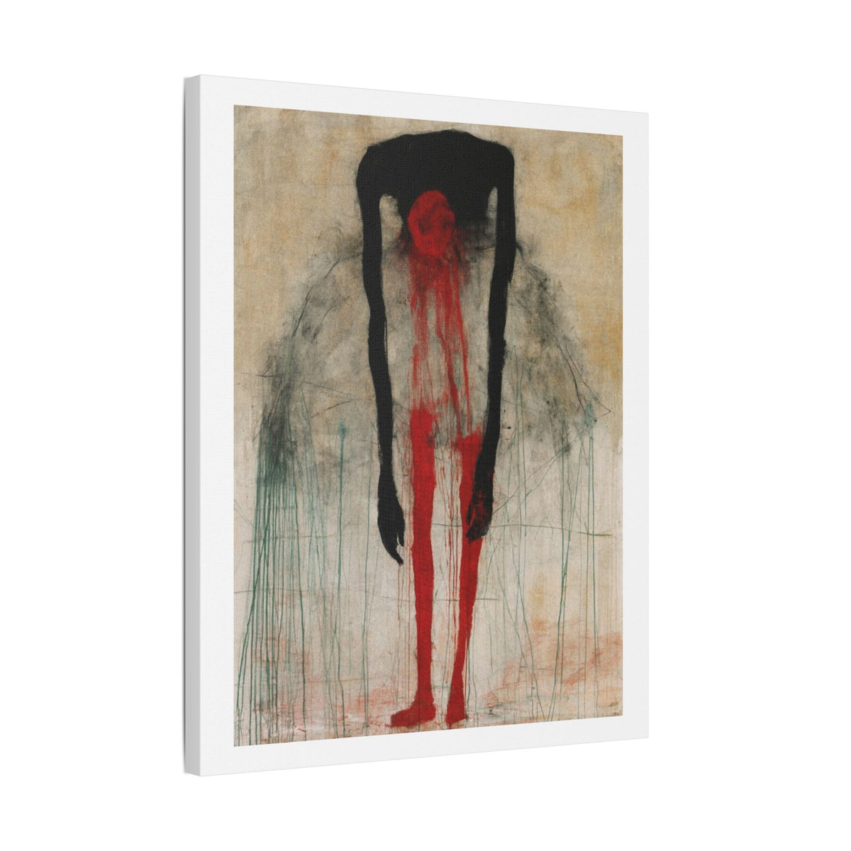 Ballerina, Neo-Surrealism, Art Print on Satin Canvas, Stretched