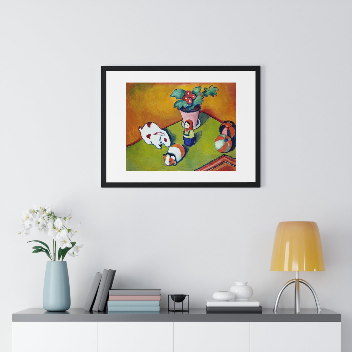 Little Walter's Toys (1912) by August Macke, from the Original, Framed Art Print