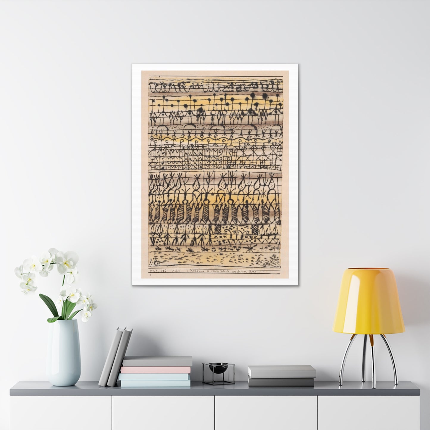 ARA 'Cooling in a Garden of the Torrid Zone' (1924) by Paul Klee, Canvas Art Print from the Original