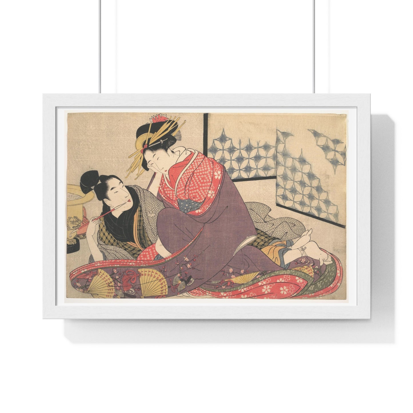 Erotic Print by Utamaro Kitagawa (1754–1806) from the Original, Framed Art Print