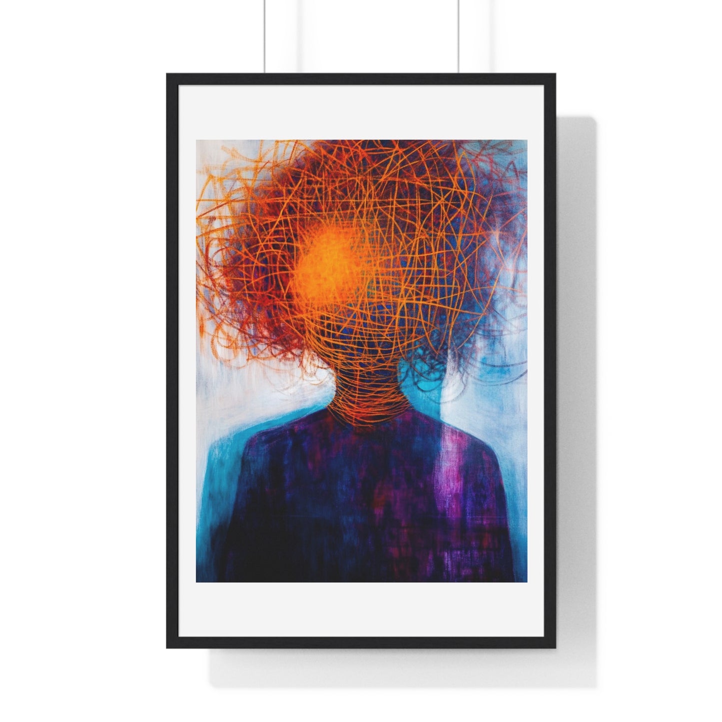 A Mind Adrift II, Abstract Art 'Designed by AI', Framed Print