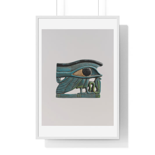 Wedjat Eye Amulet (circa 1070-664 BC) from the Original, Framed Art Print