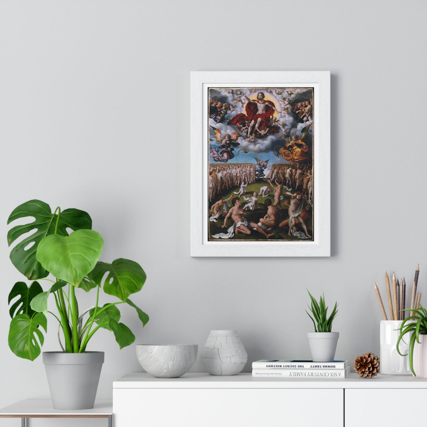 The Last Judgment (1525-1530) by Joos van Cleve, from the Original, Framed Art Print