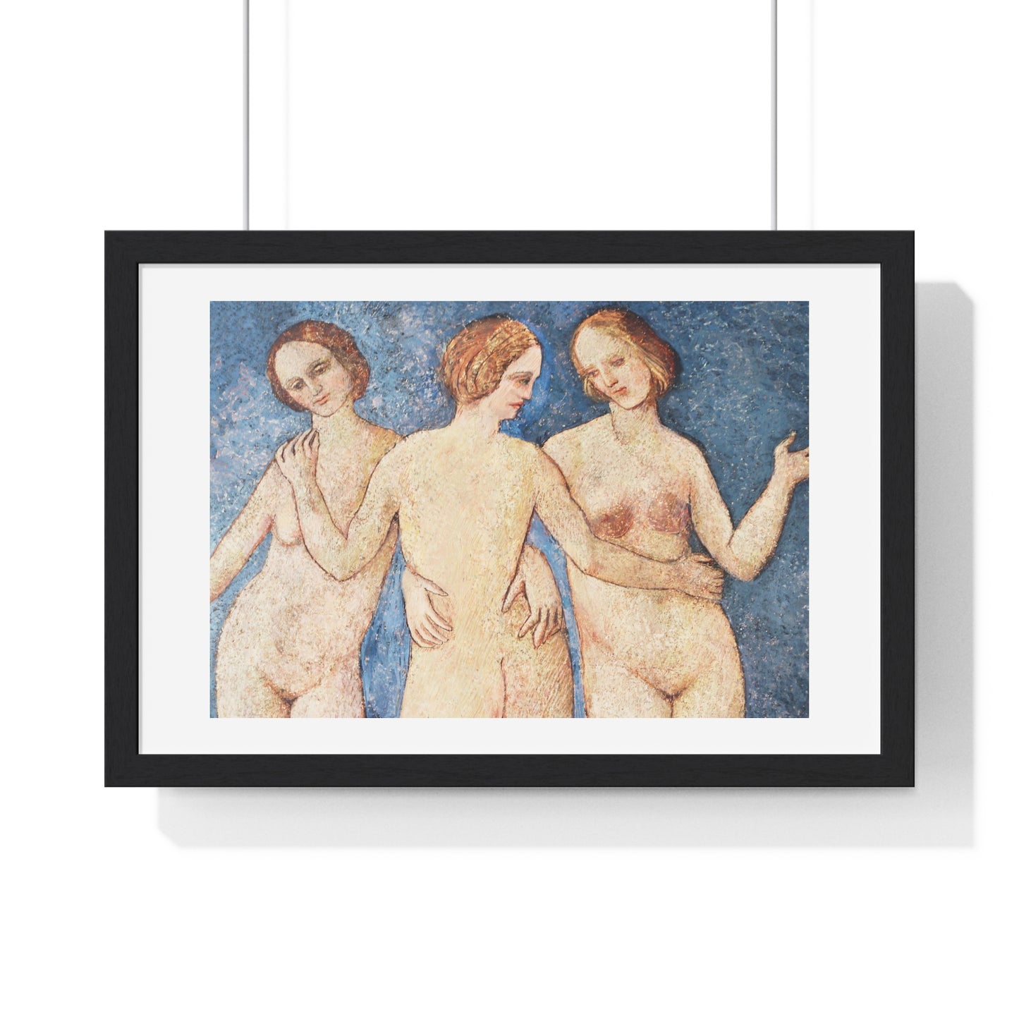 Nude Vintage Art 'The Three Graces' (circa 1509) by Bernardino Pinturicchio, from the Original, Framed Art Print