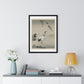 Traditional Portrait of a Beautiful Japanese Crane by Kano Motonobu (1476-1559) from the Original, Framed Art Print