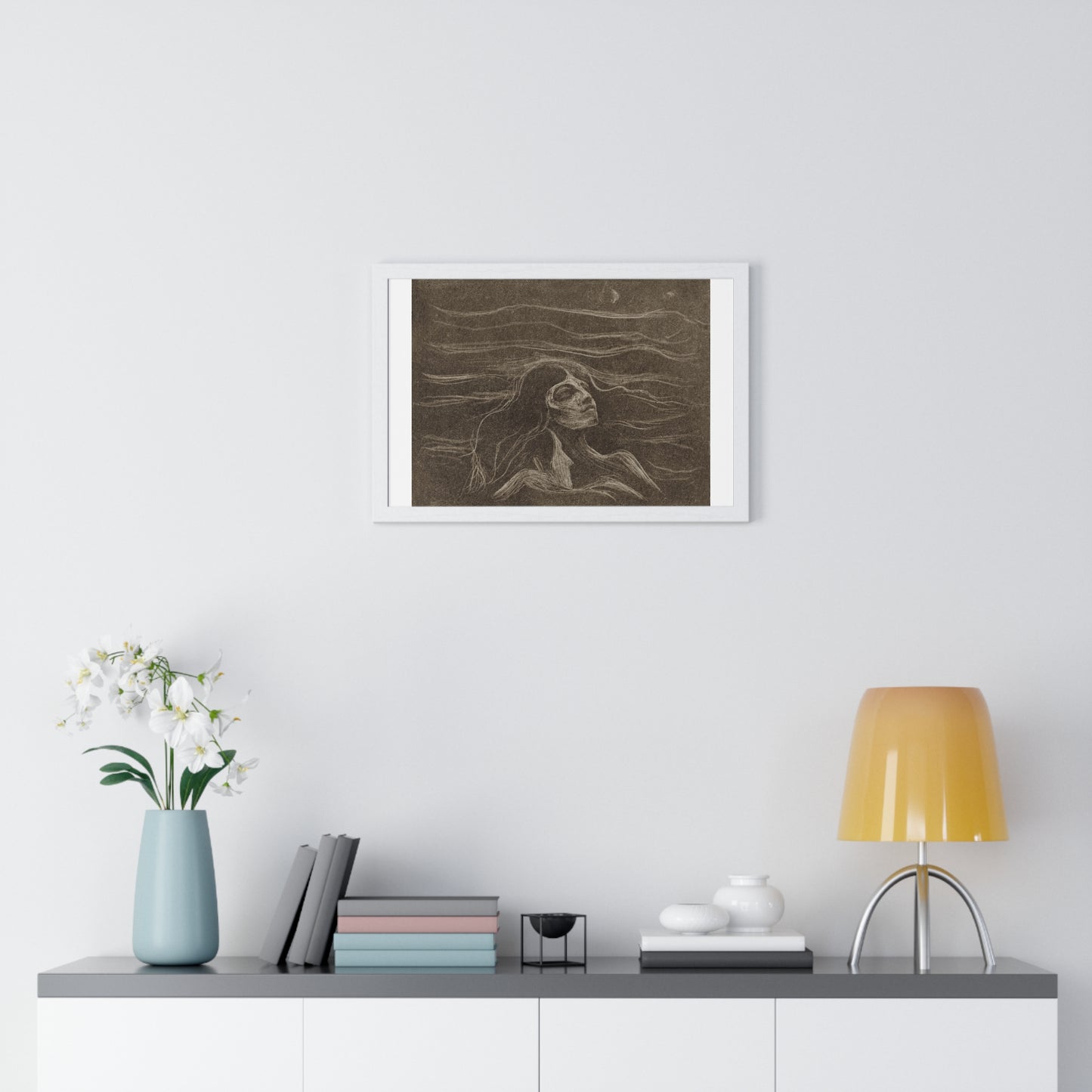 On the Waves of Love (1896) by Edvard Munch, from the Original, Framed Art Print