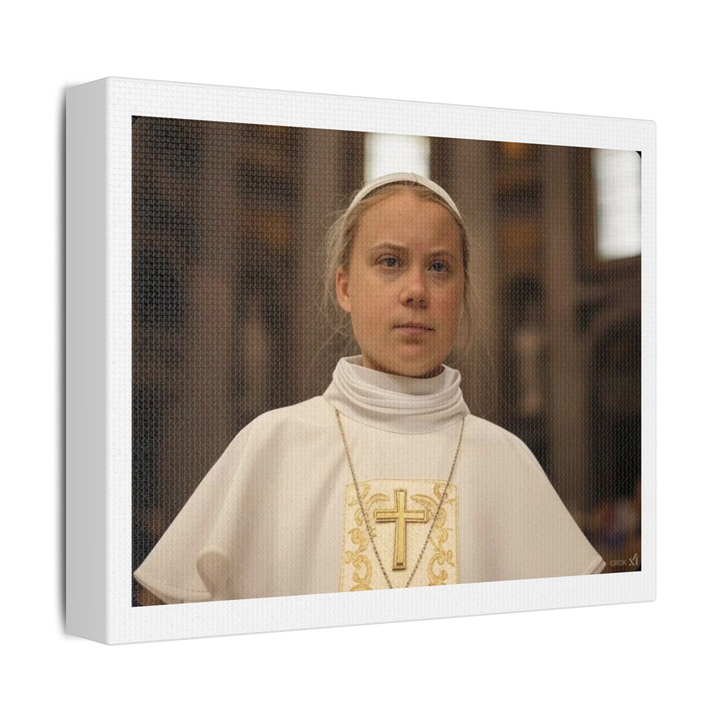 Sister Greta, Greta Thunberg Art 'Designed by AI', Print on Canvas