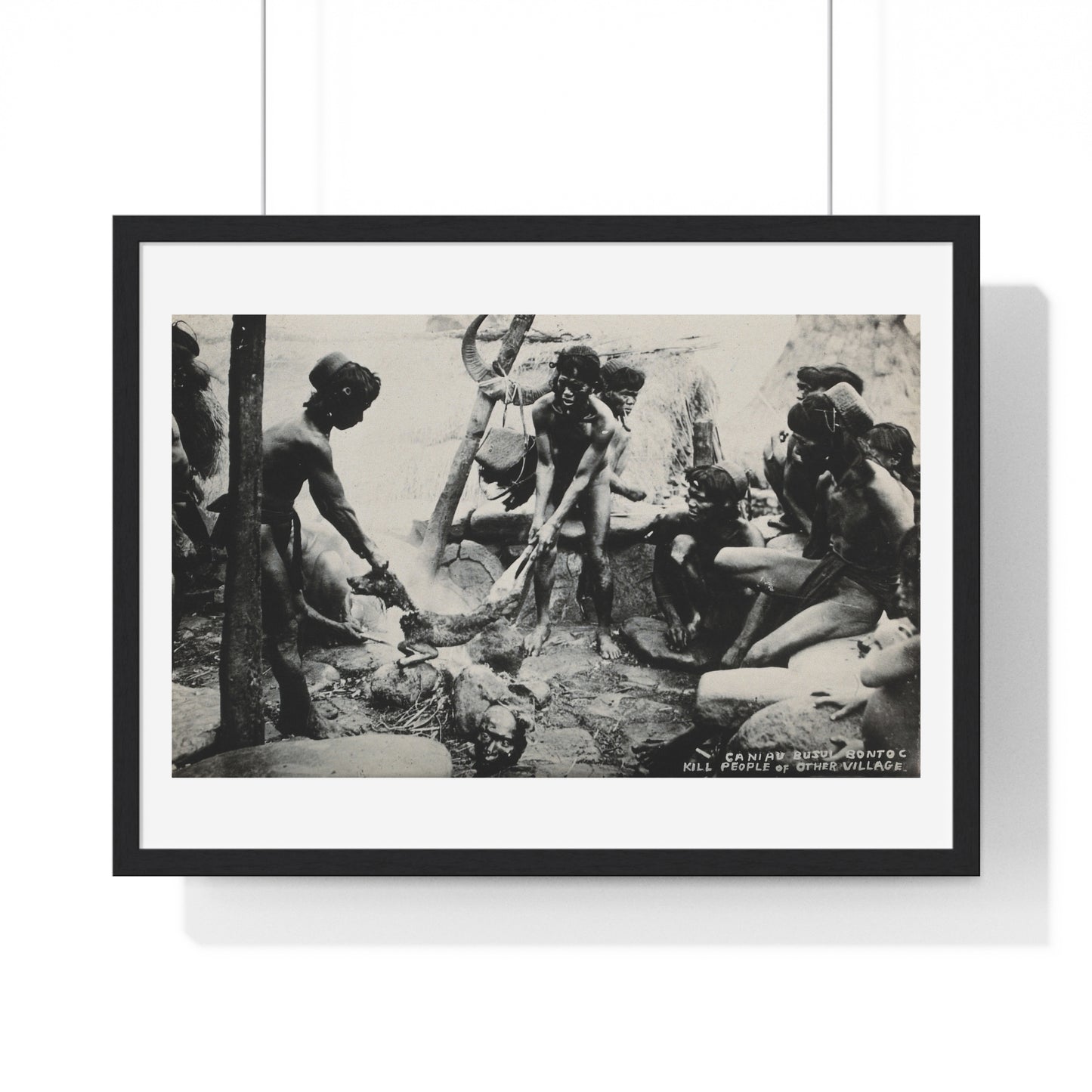 Mountain Province, the Philippines Villagers of Caneo, Bontoc Region, Vintage Photography, from the Original, Framed Print