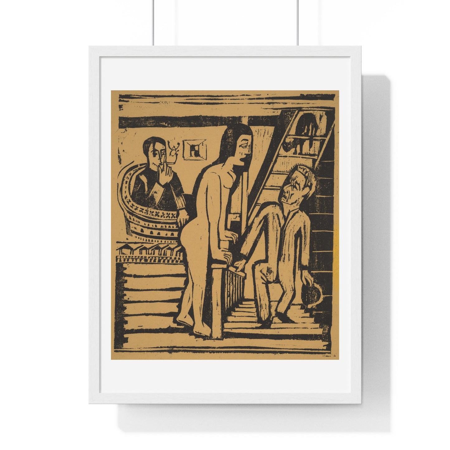 The Visit (1923) by Ernst Ludwig Kirchner, from the Original, Framed Art Print