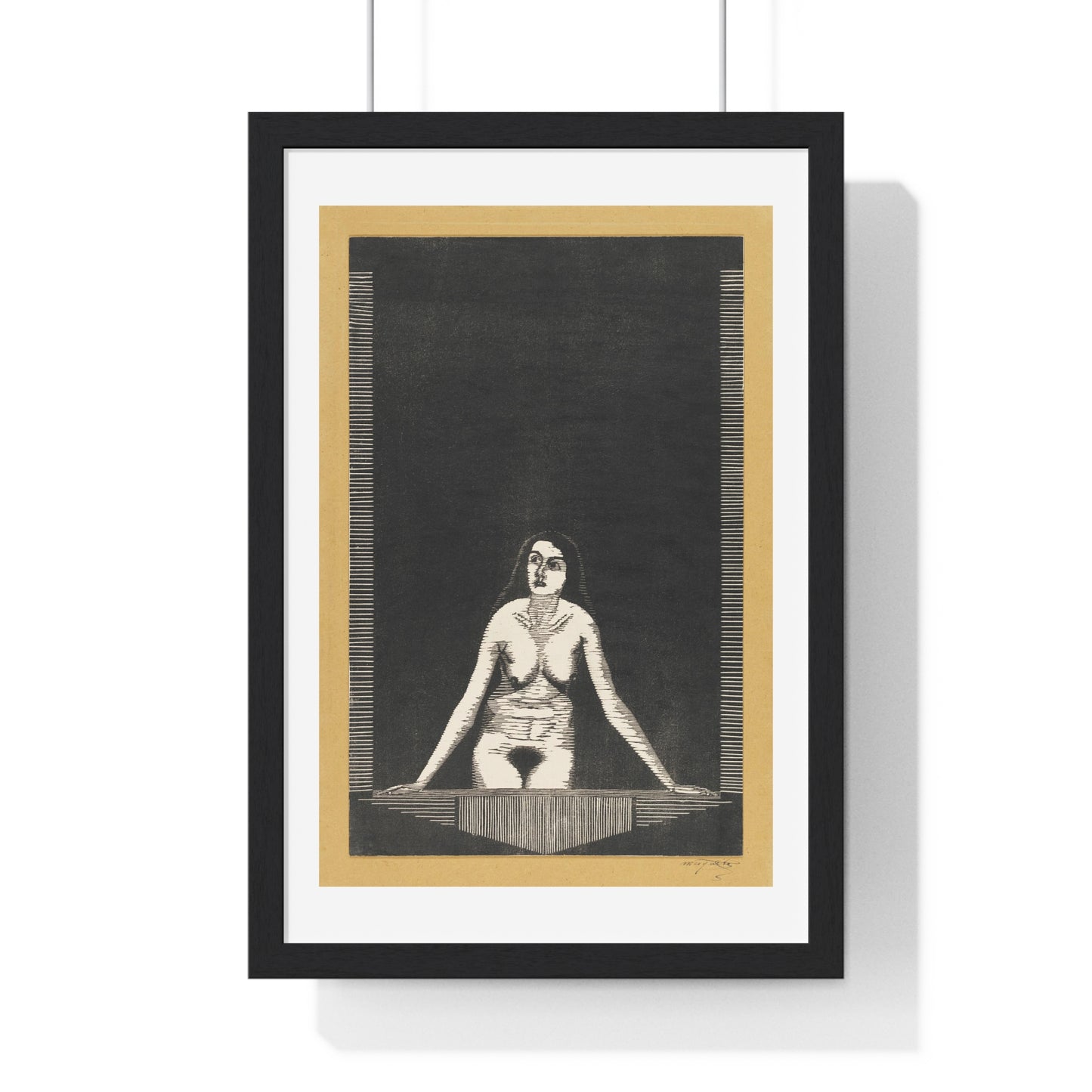 Female Nude at the Window 'Vrouwelijk Naakt bij Venster' (1920) by Samuel Jessurun de Mesquita, from the Original, Framed Art Print