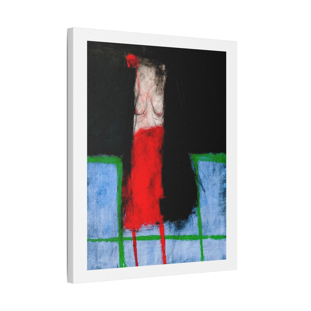 Grandmother, Neo-Surrealism, Art Print on Satin Canvas, Stretched