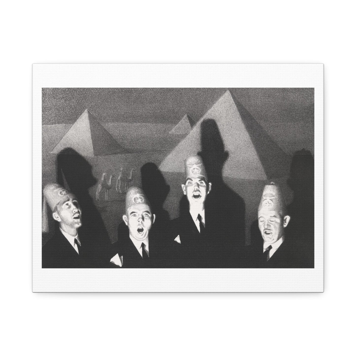 Shrine Quartet (1939) by Grant Wood, Art Print from the Original on Canvas