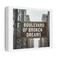 Boulevard of Broken Dreams 'Designed by AI' Art Print on Canvas