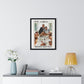 Ours to Fight For, Freedom From Want, Vintage Thanksgiving Illustration by Norman Rockwell, Framed Print