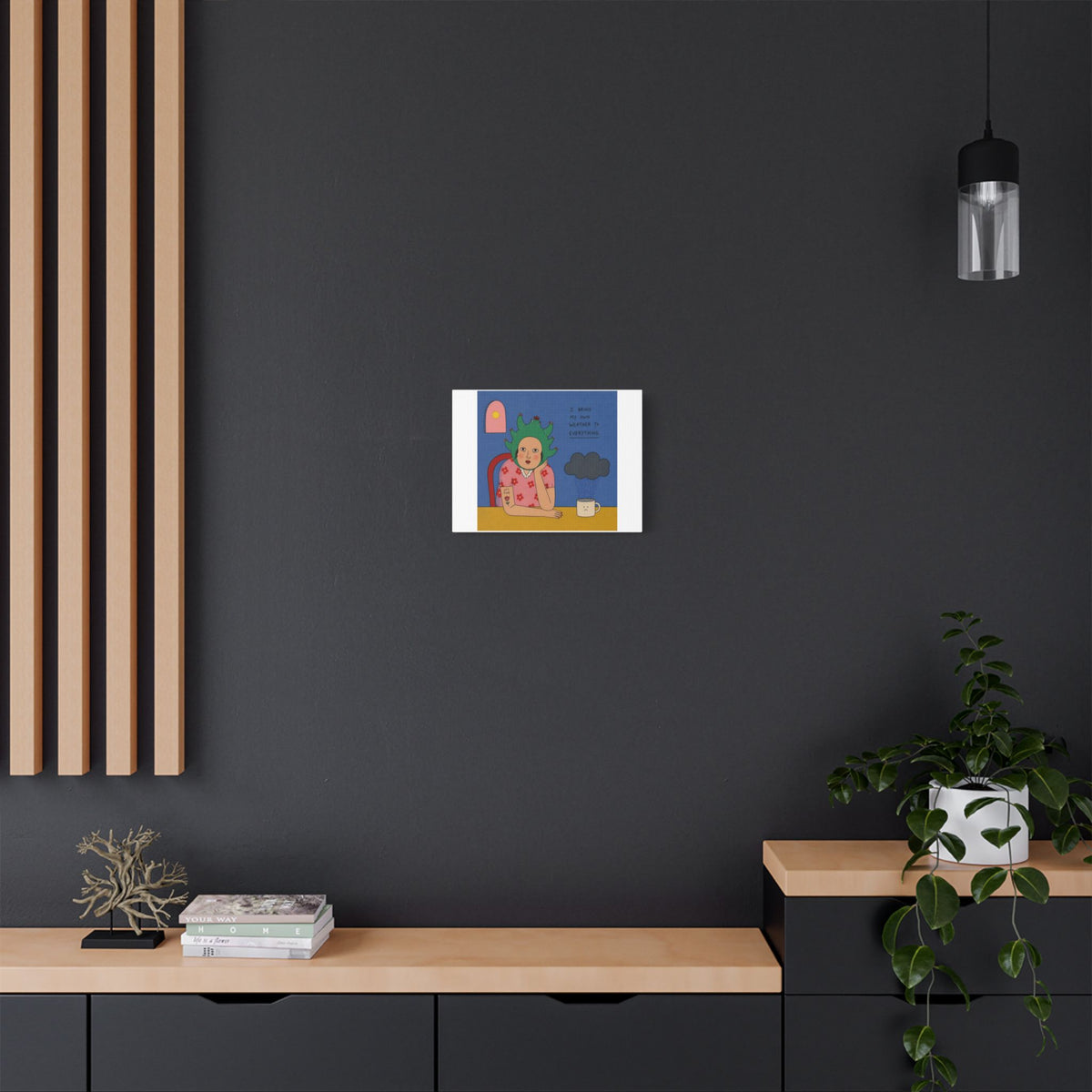 It's Fine V, Cartoon Art Print on Canvas