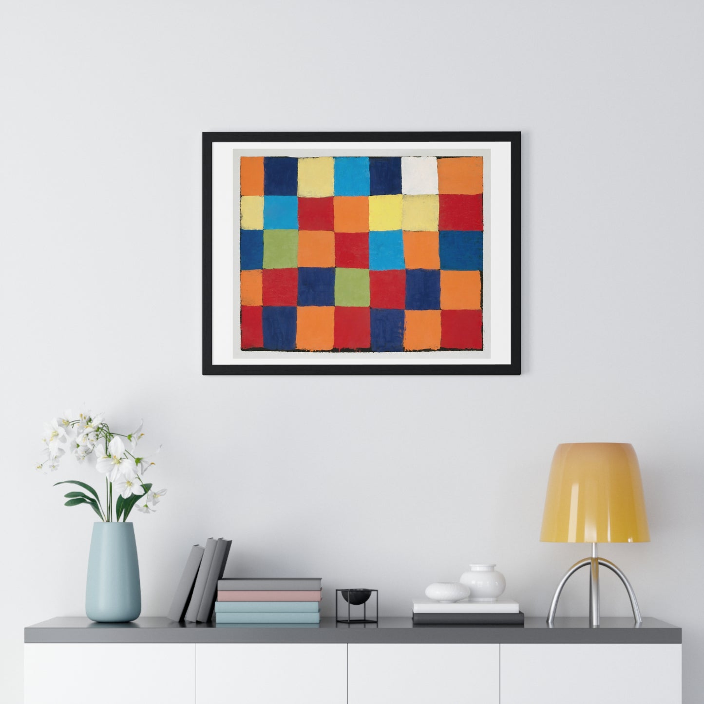 Qu 1 Color Chart (1930) by Paul Klee, from the Original, Framed Art Print