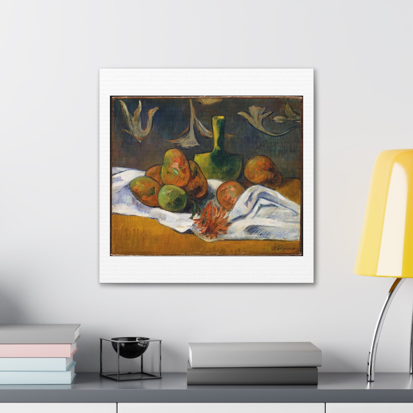 Still Life by Paul Gauguin, Art Print from the Original on Satin Canvas