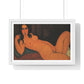 Reclining Nude with Loose Hair (1917) by Amedeo Modigliani, from the Original, Framed Art Print