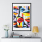 Lips Abstract Art 'Designed by AI' Framed Art Print