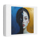 Female Portrait, Yin and Yang Abstract Art 'Designed by AI' Print on Canvas