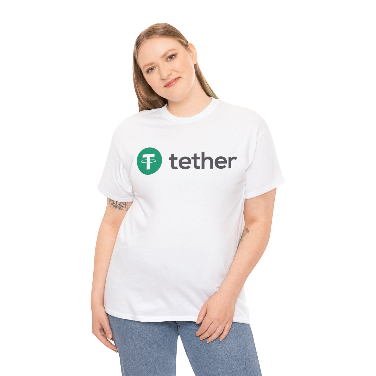 Tether #USDT Crypto Unisex Heavy Cotton T-Shirt