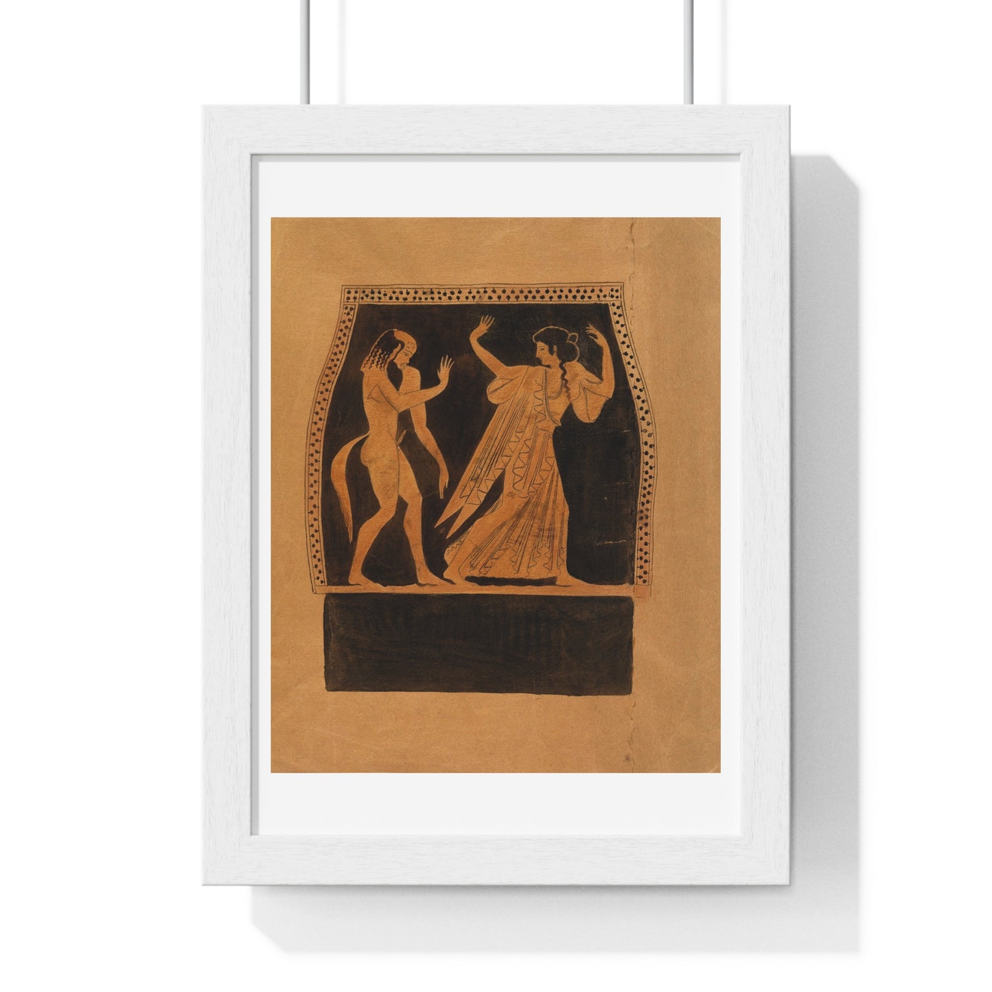 Copy of a Greek Vase Painting, from the Original, Framed Art Print