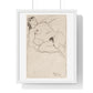 Vintage Nude Illustration 'Liggende Naakte Vrouw' (1923) by Reijer Stolk, from the Original, Framed Print