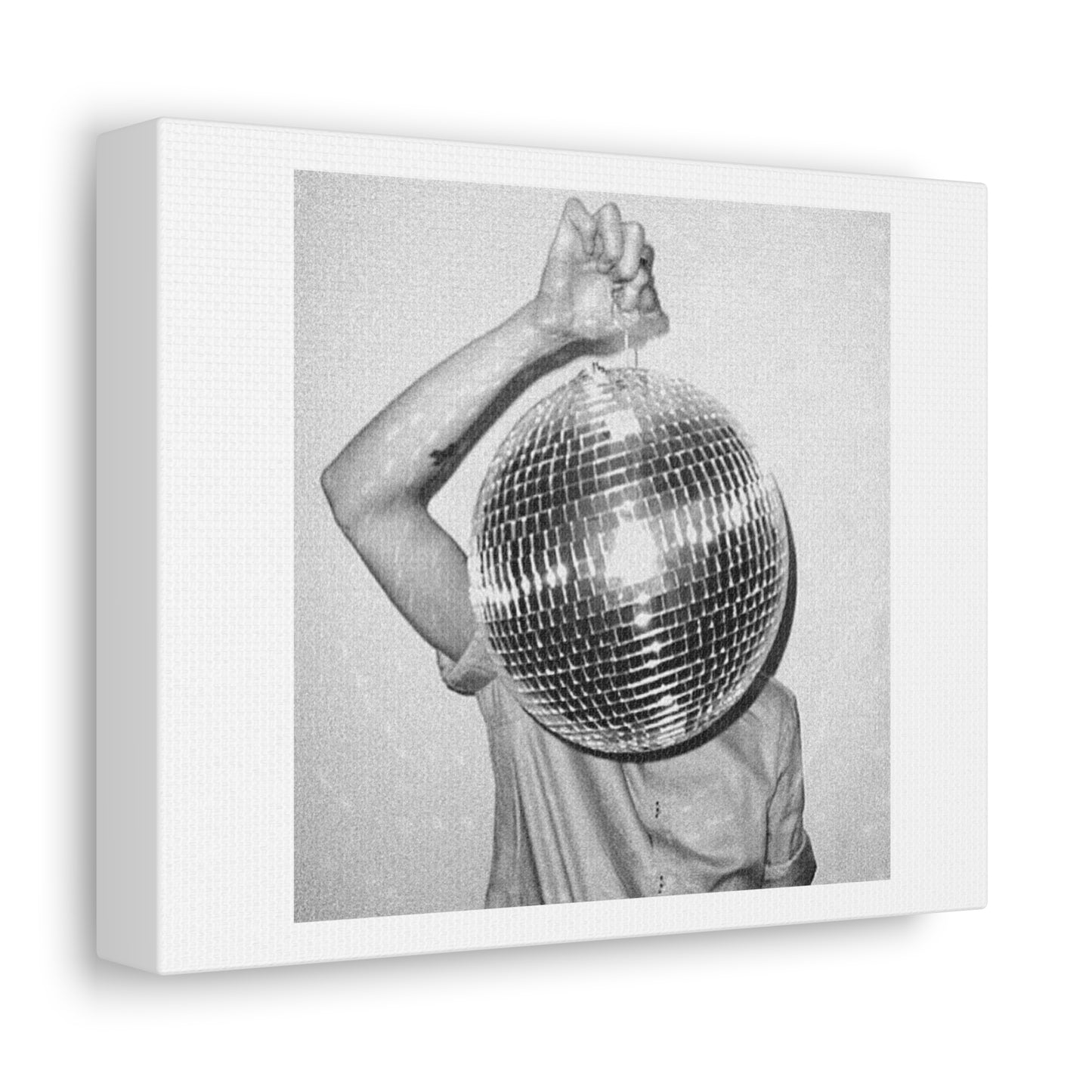 Glitterball Party People Retro Photography on Satin Canvas