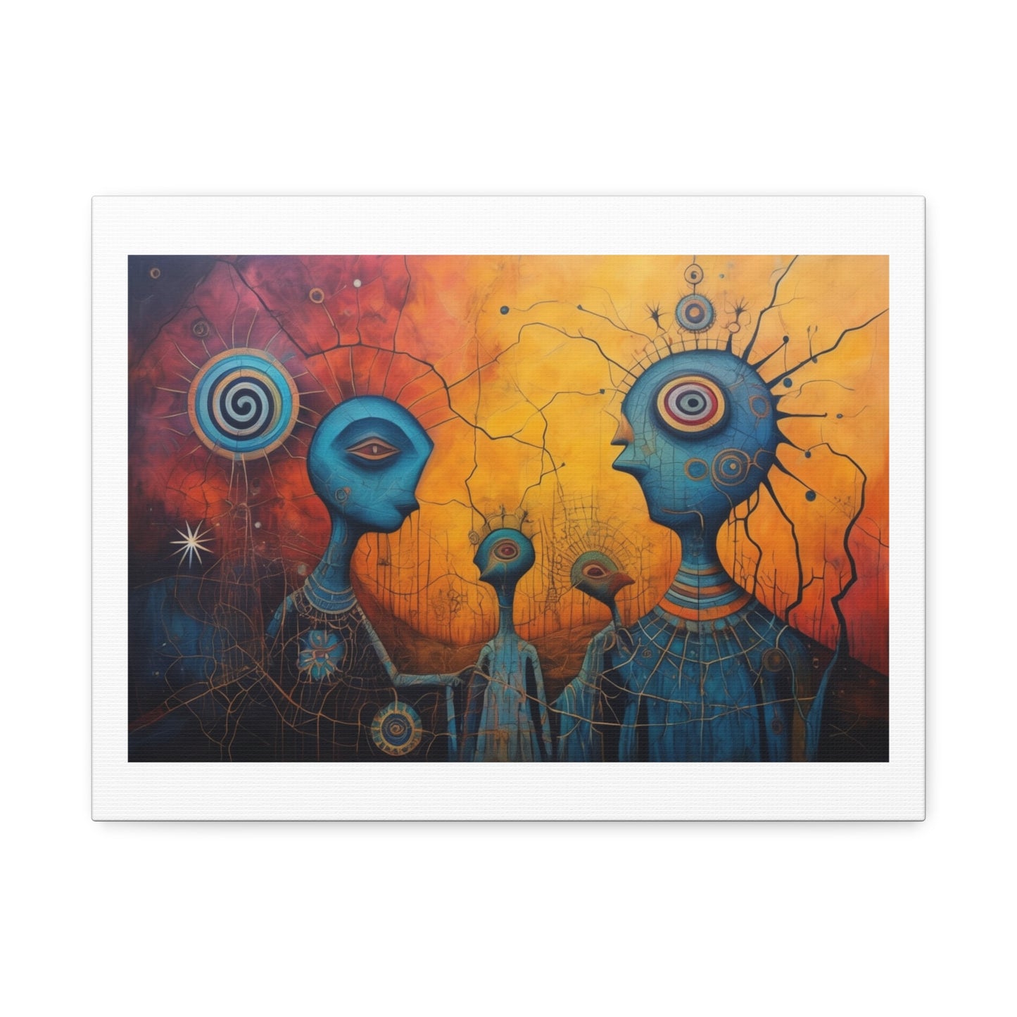 Puppet World of Shamans II 'Designed by AI' Art Print on Canvas