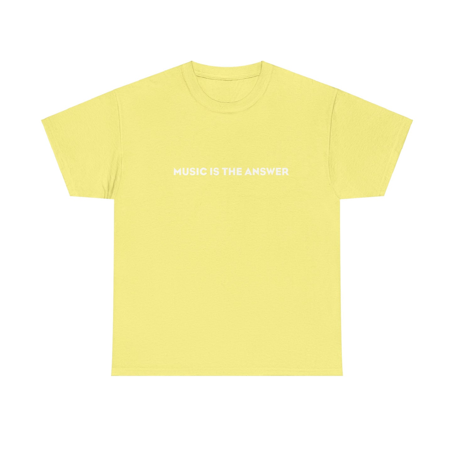 'Music Is The Answer' Heavy Cotton T-Shirt