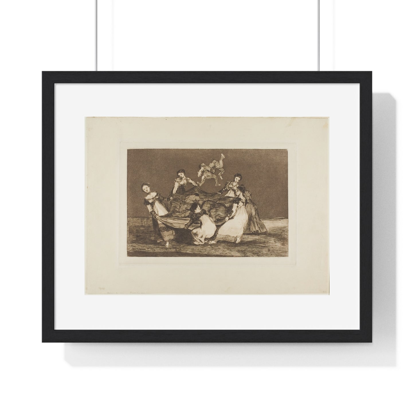 Heavier than a Dead Donkey, from Los Proverbios (1815) by Francisco José de Goya y Lucientes, Framed Print