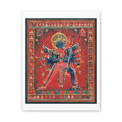 Chakrasamvara and Consort Vajravarahi (1450–1500) Canvas Art Print from the Original