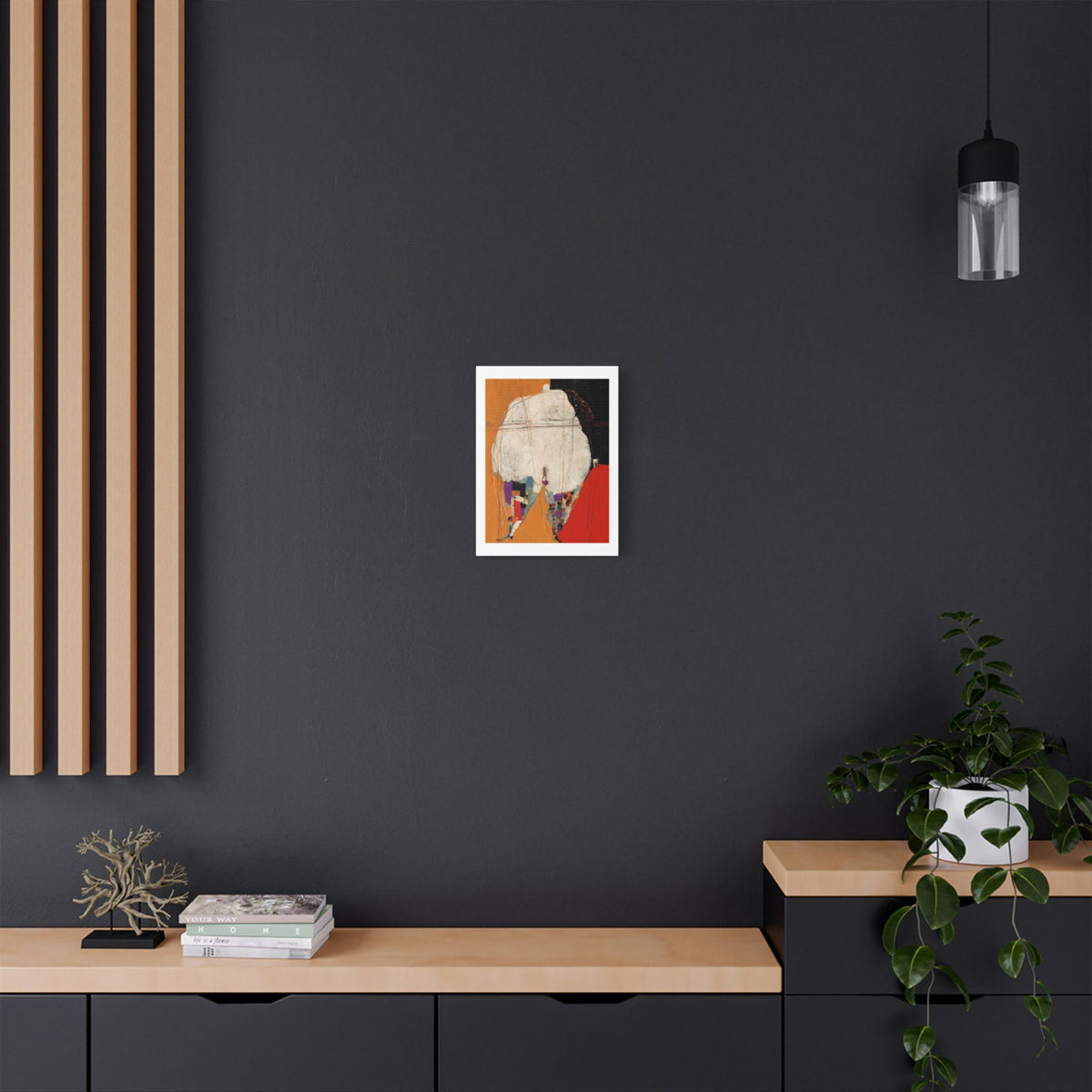 Body, Neo-Surrealism, Art Print on Satin Canvas, Stretched