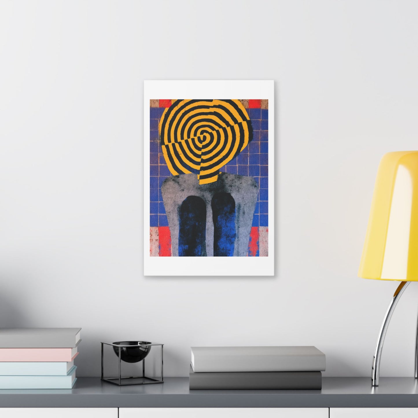 Woman Portrait from Behind, Bold Decor Art 'Designed by AI' Canvas Print