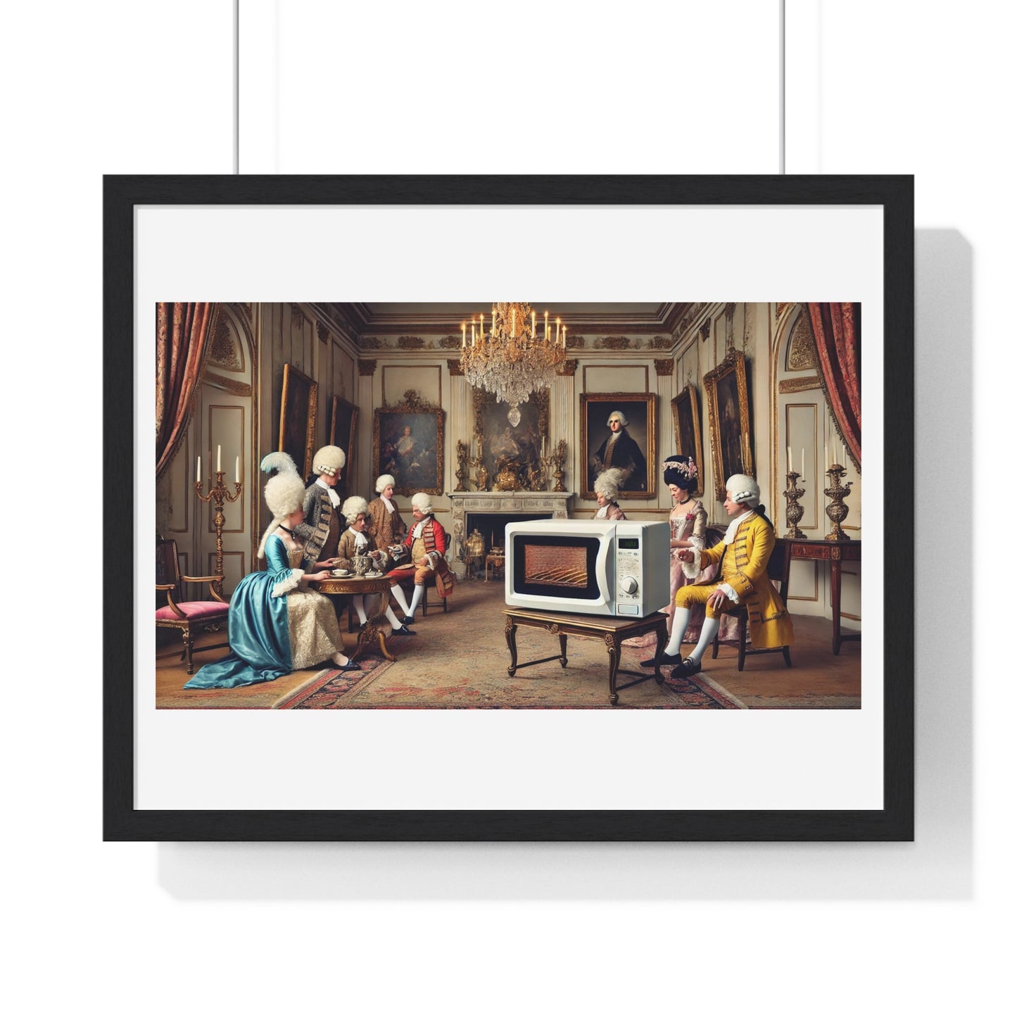 Aristocracy Regally Heating Their Own Tea, Abstract Art 'Designed by AI' Framed Print