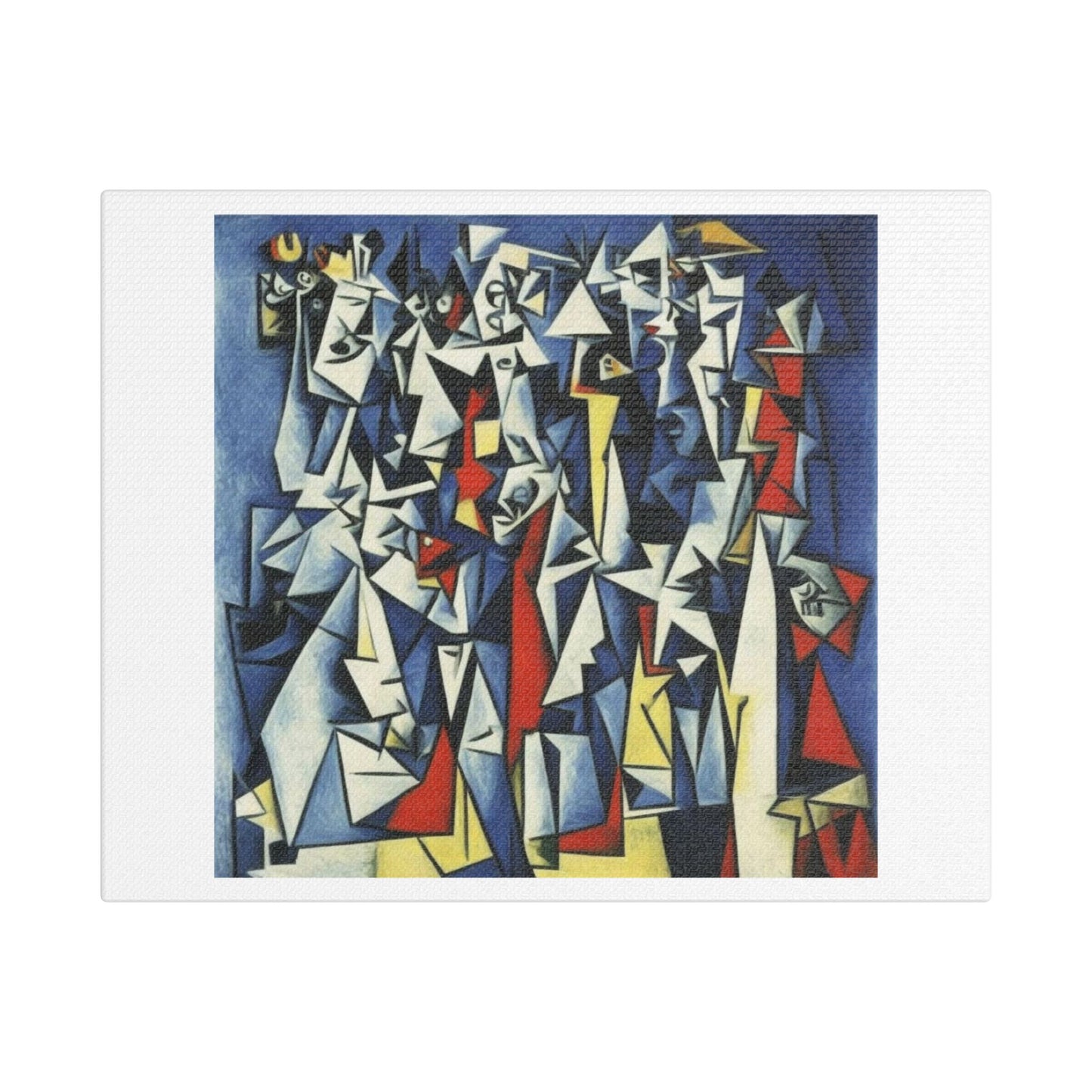 A Lost Cubist Masterpiece 'Designed by AI' Art Print on Canvas