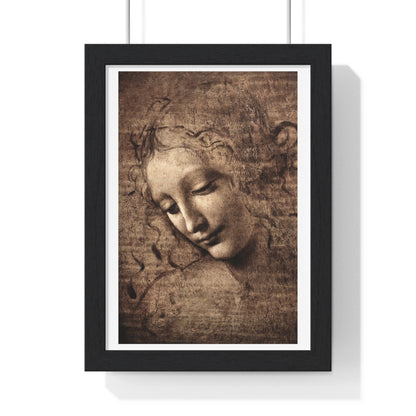 Head of a Woman 'La Scapigliata' (1506–1508) by Leonardo da Vinci, from the Original, Framed Art Print