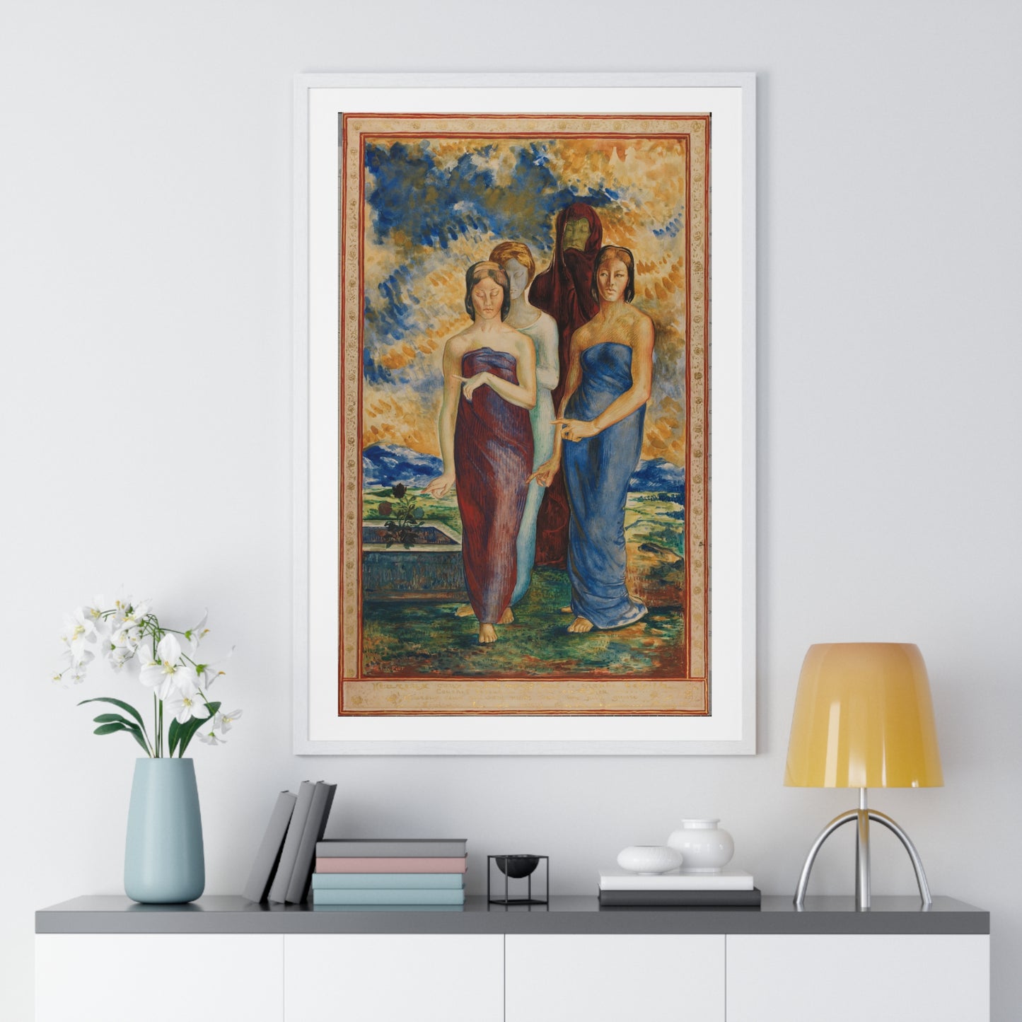 Allegorical Figures (1868-1915) by René Piot, from the Original, Wooden Framed Print