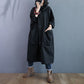 Vireous Loose Plus-Size Overknee Long Large Pocket Trench Coat