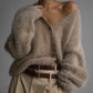 Vireous Loose Button Cardigan, Women's Fashion Soft Knit Sweater