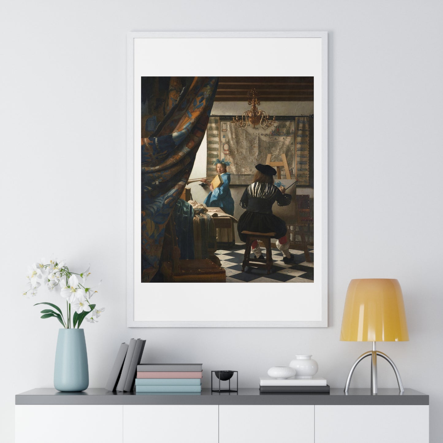 The Allegory of Painting (1666 –1668) by Johannes Vermeer, from the Original, Framed Art Print