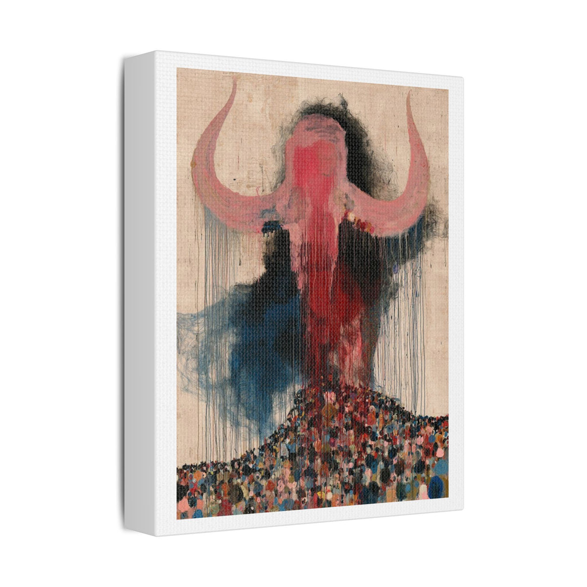Corrida de Toros, Neo-Surrealism, Art Print on Satin Canvas, Stretched