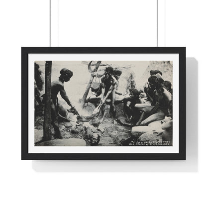 Mountain Province, the Philippines Villagers of Caneo, Bontoc Region, Vintage Photography, from the Original, Framed Print