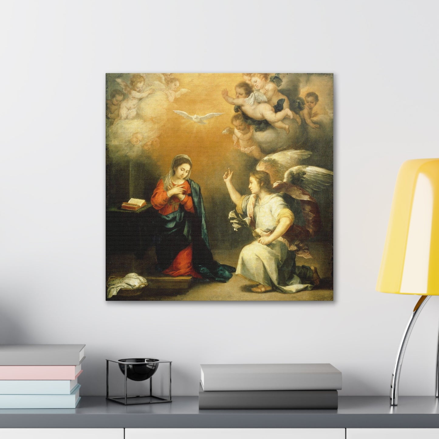 Annunciation to the Virgin (1660–1680) by Bartolomé Esteban Murillo Art Print from the Original Oil on Canvas