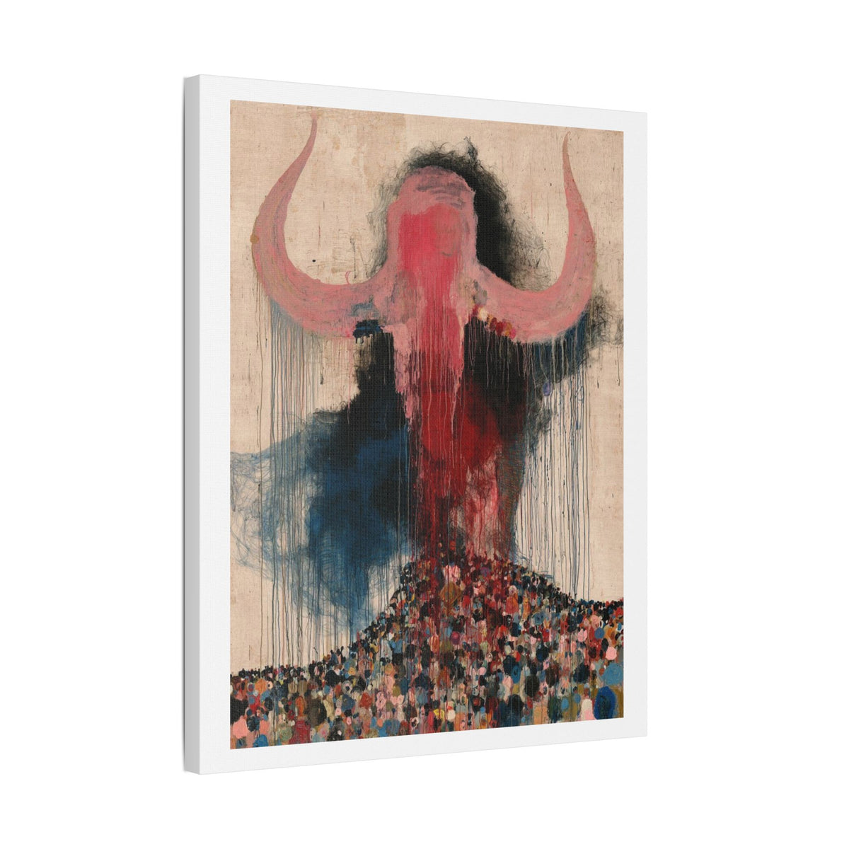 Corrida de Toros, Neo-Surrealism, Art Print on Satin Canvas, Stretched