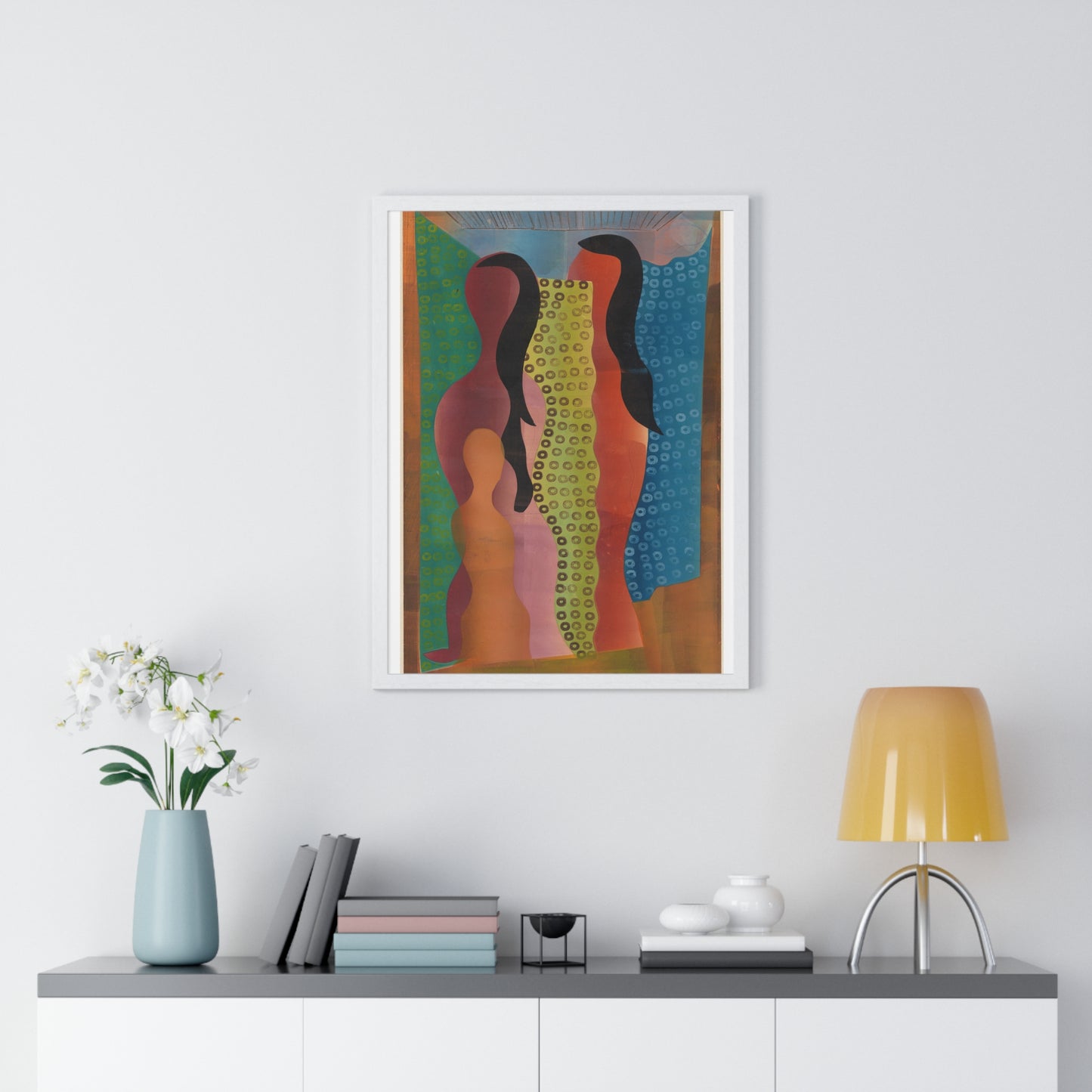 Compositie met Figuren (1944) by Hendrik Nicolaas Werkman, from the Original, Framed Art Print