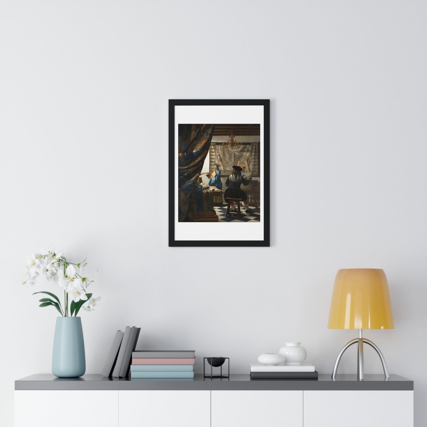 The Allegory of Painting (1666 –1668) by Johannes Vermeer, from the Original, Framed Art Print