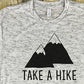 'Take a Hike' Hiking Mountain Print T-Shirt