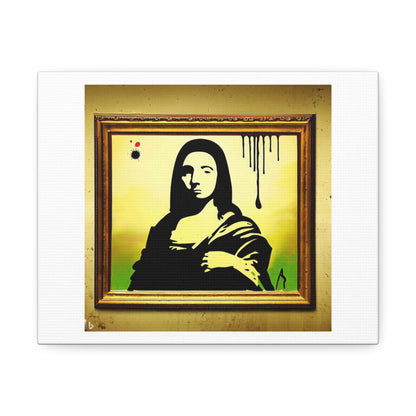 Mona Lisa, Style of Banksy digital art 'Designed by AI' on Canvas